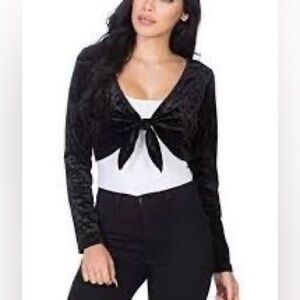 SUSAN LAWRENCE: BLACK   BOLERO SIZE MEDIUM